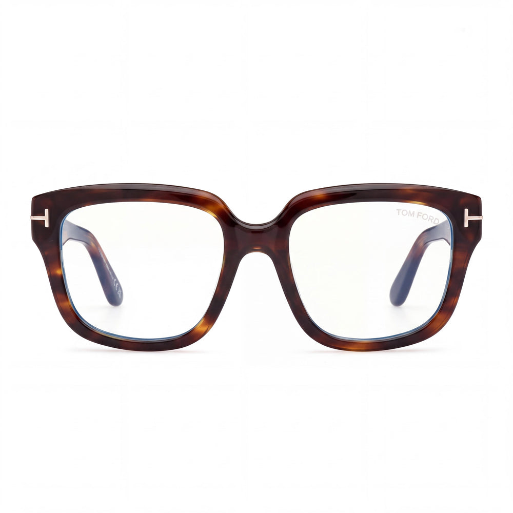Marcolin FT6094-B Rectangle Eyeglasses Unisex — front view, Blue Filter Plastic