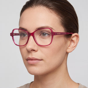 Marcolin MO5084 Butterfly Eyeglasses for Unisex — interior view, demo lenses
