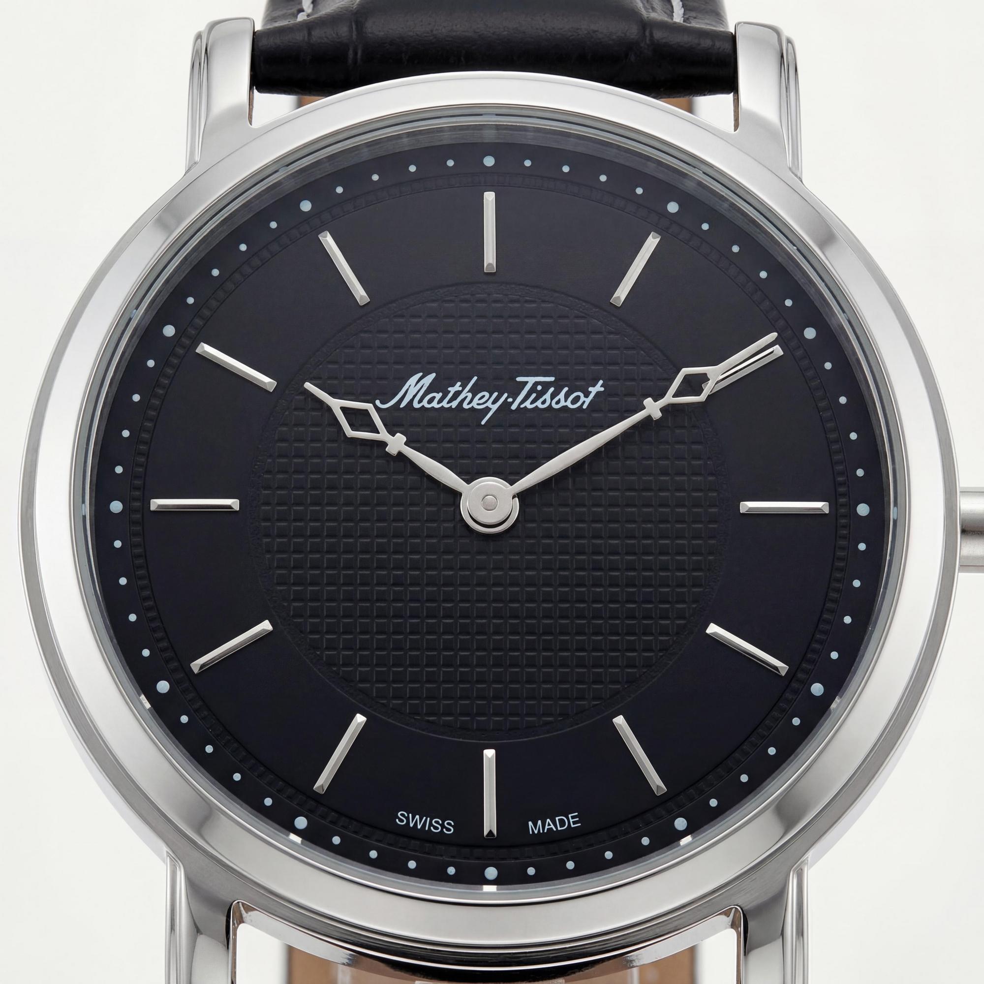 Mathey-Tissot Men's Watch, Black Dial Stainless Steel 42mm, Photo 2