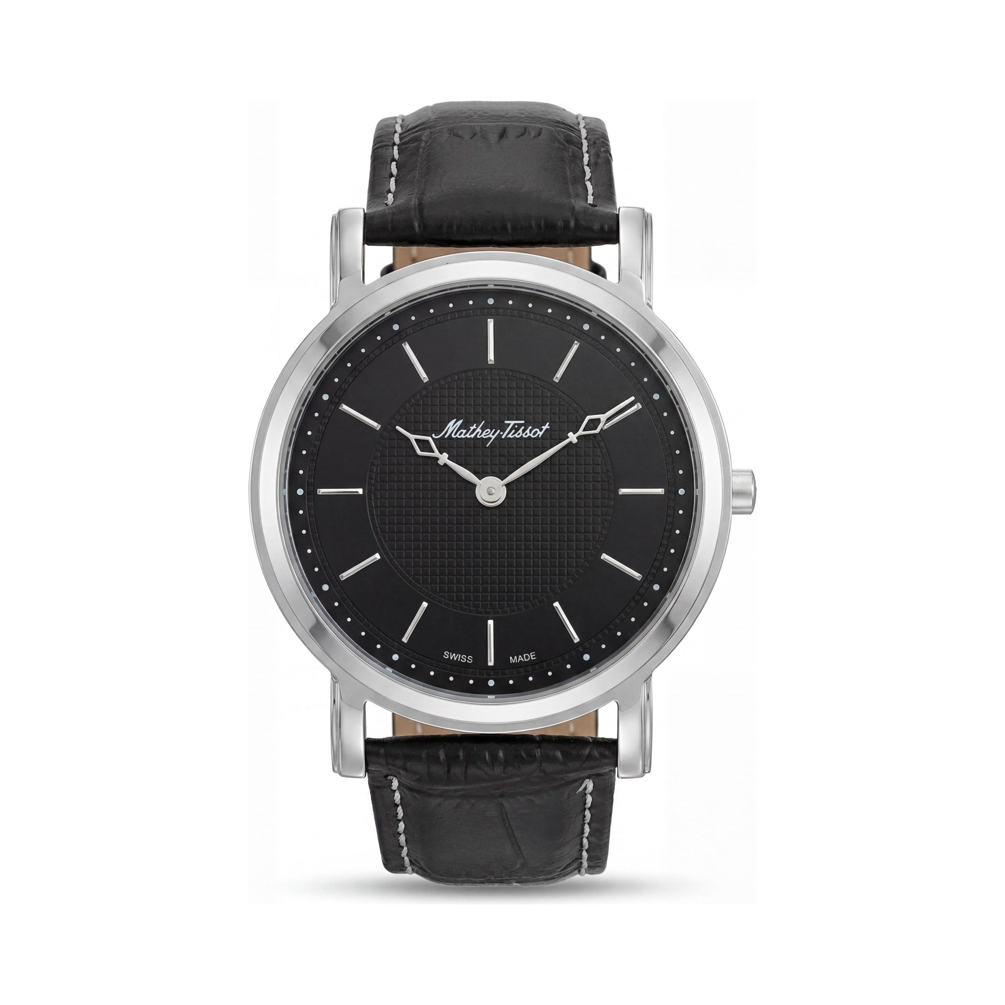Mathey-Tissot Men's Watch, Black Dial Stainless Steel 42mm, Photo 1