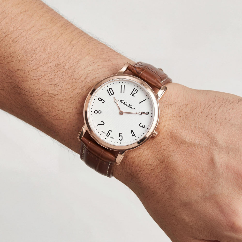 Mathey-Tissot Men's Watch — side view, Stainless Steel case 40mm