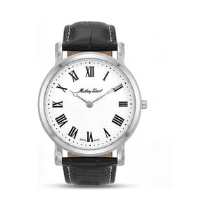 Mathey-Tissot White Dial Stainless Steel Men's Watch, 42mm