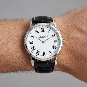 Mathey-Tissot Men's Watch — side view, Stainless Steel case 42mm