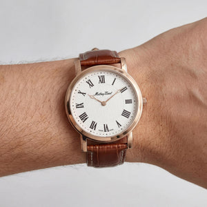 Mathey-Tissot Men's Watch — side view, Stainless Steel case 42mm