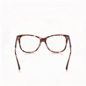 Max & Co. Square Eyeglasses Women — side view, Havana Plastic temples