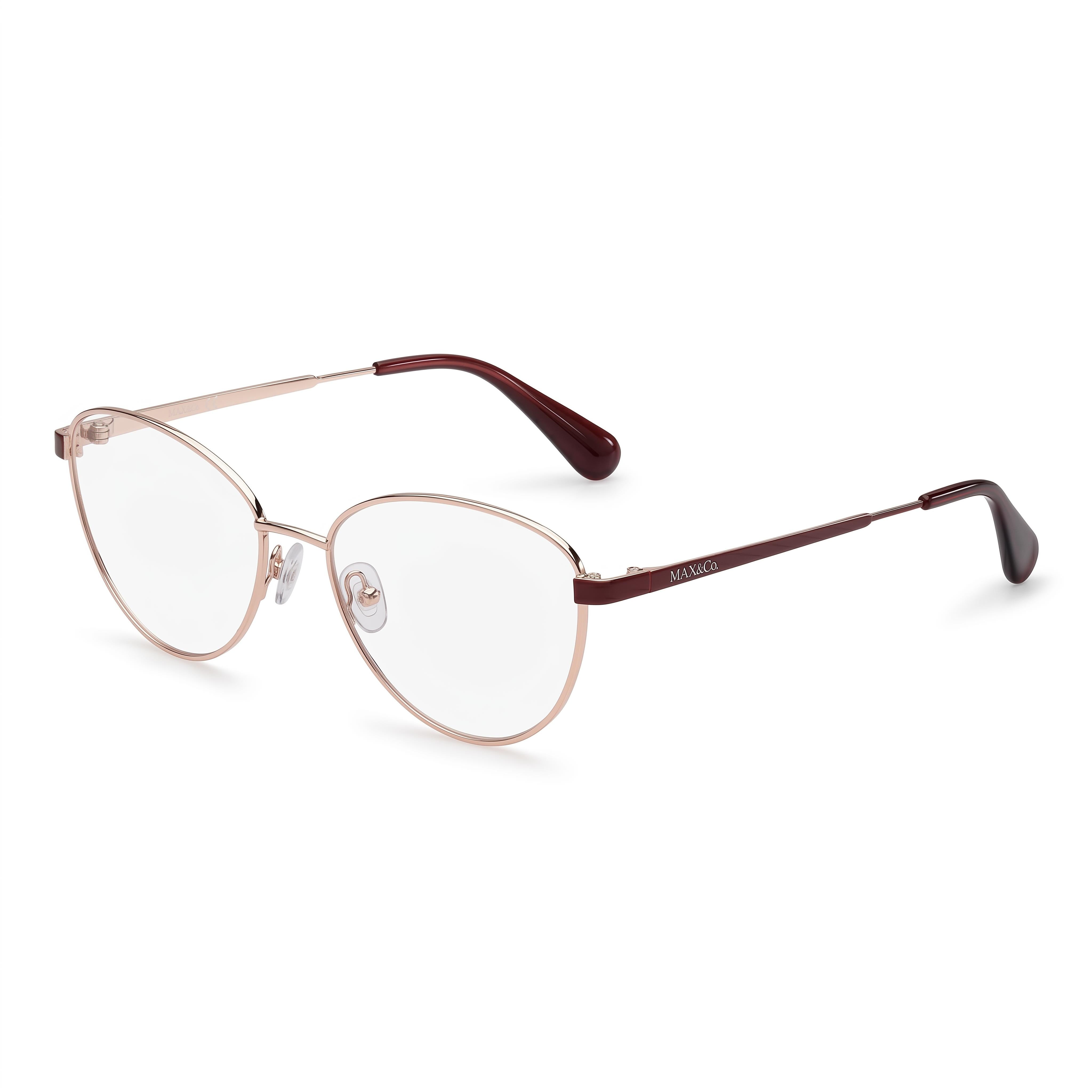 Max & Co. MO5006 Rose Gold Oval Eyeglasses for Women, Metal 54mm, Photo 1