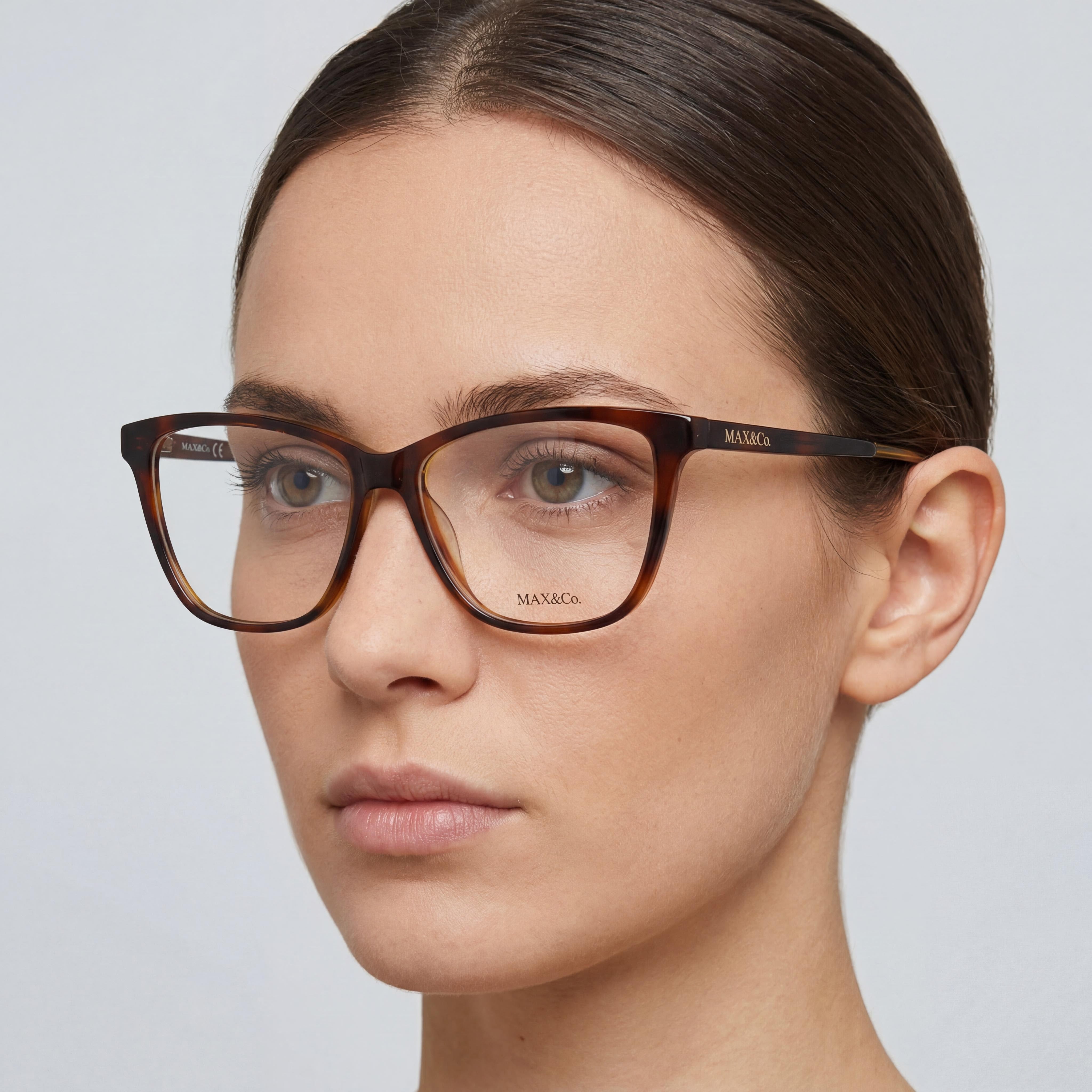 Gafas Max & Co. MO5038 rectangulares habana oscuro para mujer, 56 mm, Photo 4