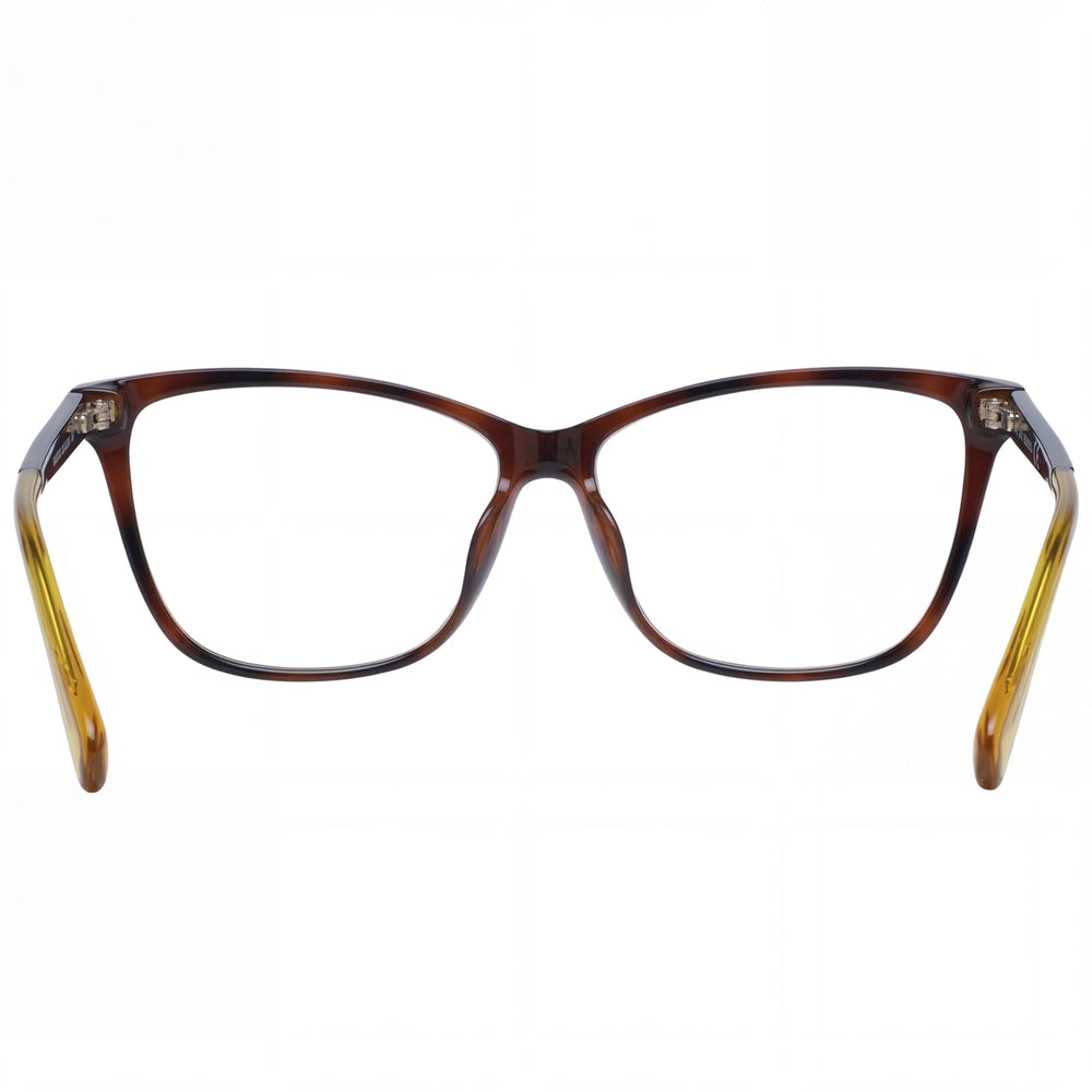Max & Co. MO5038 Rectangle Eyeglasses Women — side view, Havana Injected temples