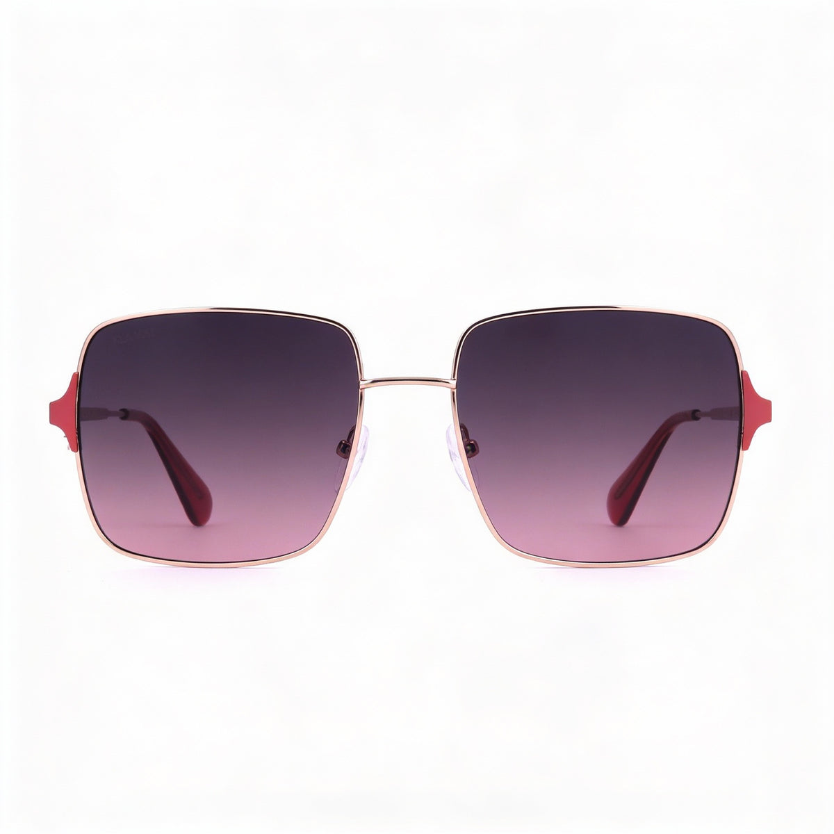 Max & Co. MO0072 Gafas de sol rectangulares de oro rosa brillante para mujer, 56 mm, Photo 2