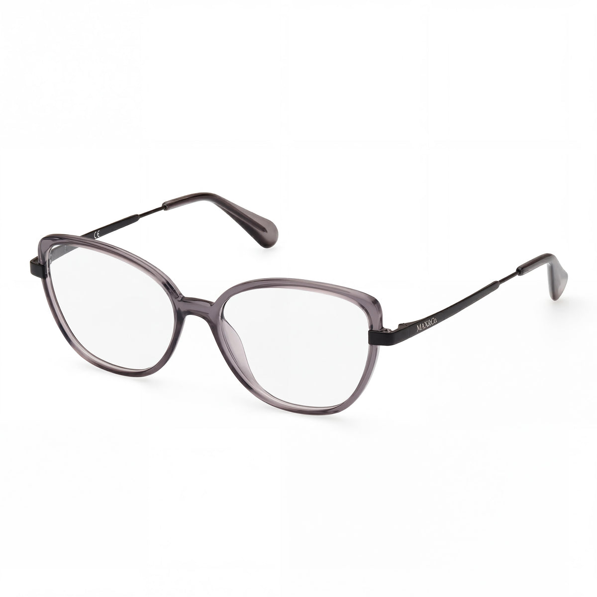 Max & Co. Mo5079 Shiny Black Cat Eye Eyeglasses for Women, 53mm, Photo 1