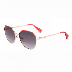 Max & Co. MO0060 Gold Round Sunglasses for Women, Grey lens