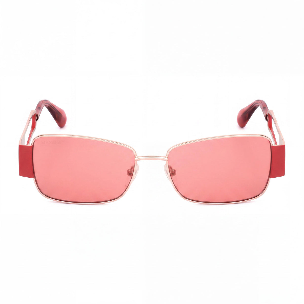 Max & Co. MO0070 Shiny Rose Gold Rectangle Sunglasses for Women, 55mm, Photo 2