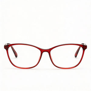 Max & Co. MO5083 Rectangle Eyeglasses Women — side view, Red Injected temples