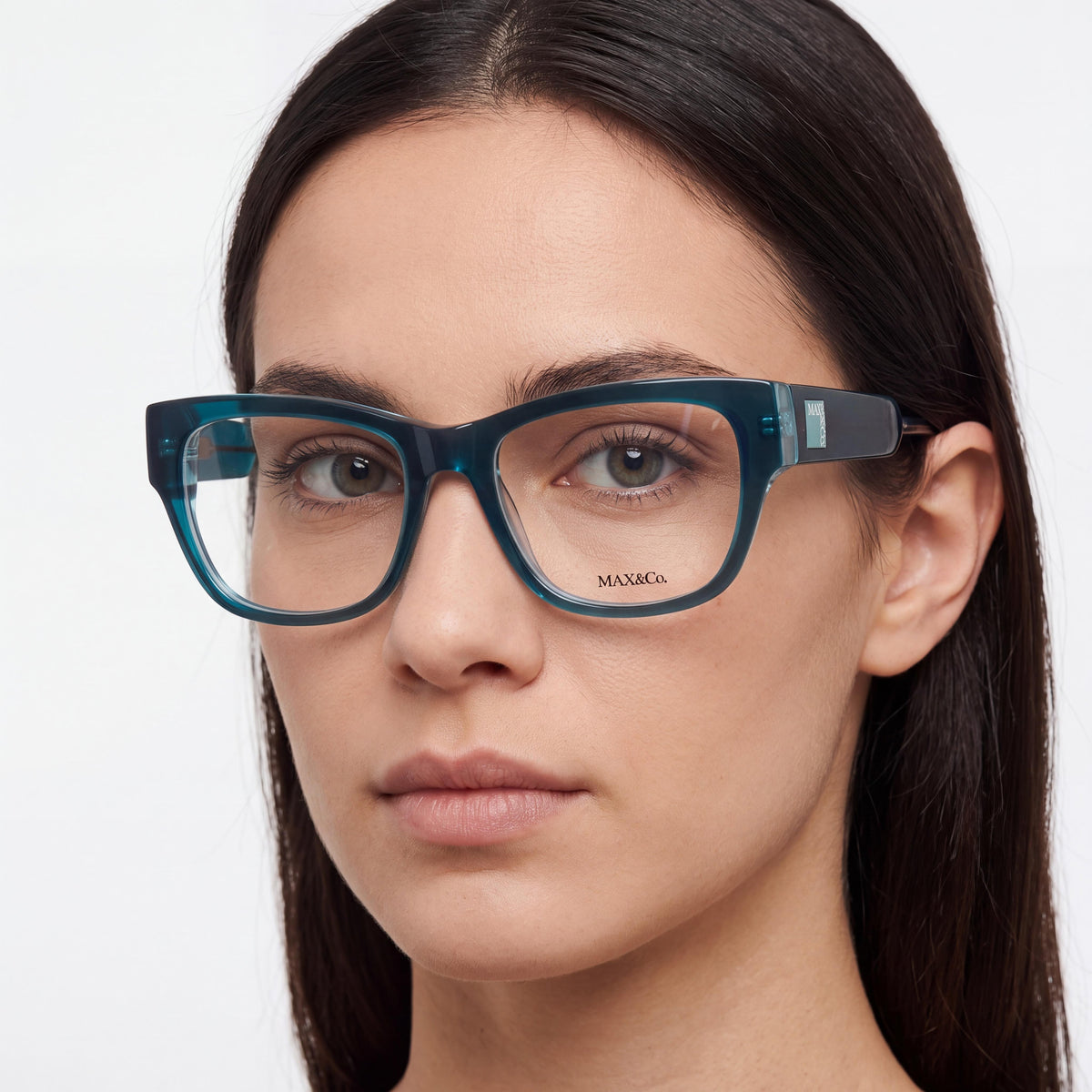 Max & Co. Mo5142 Dark Green Rectangle Eyeglasses for Women, Photo 3