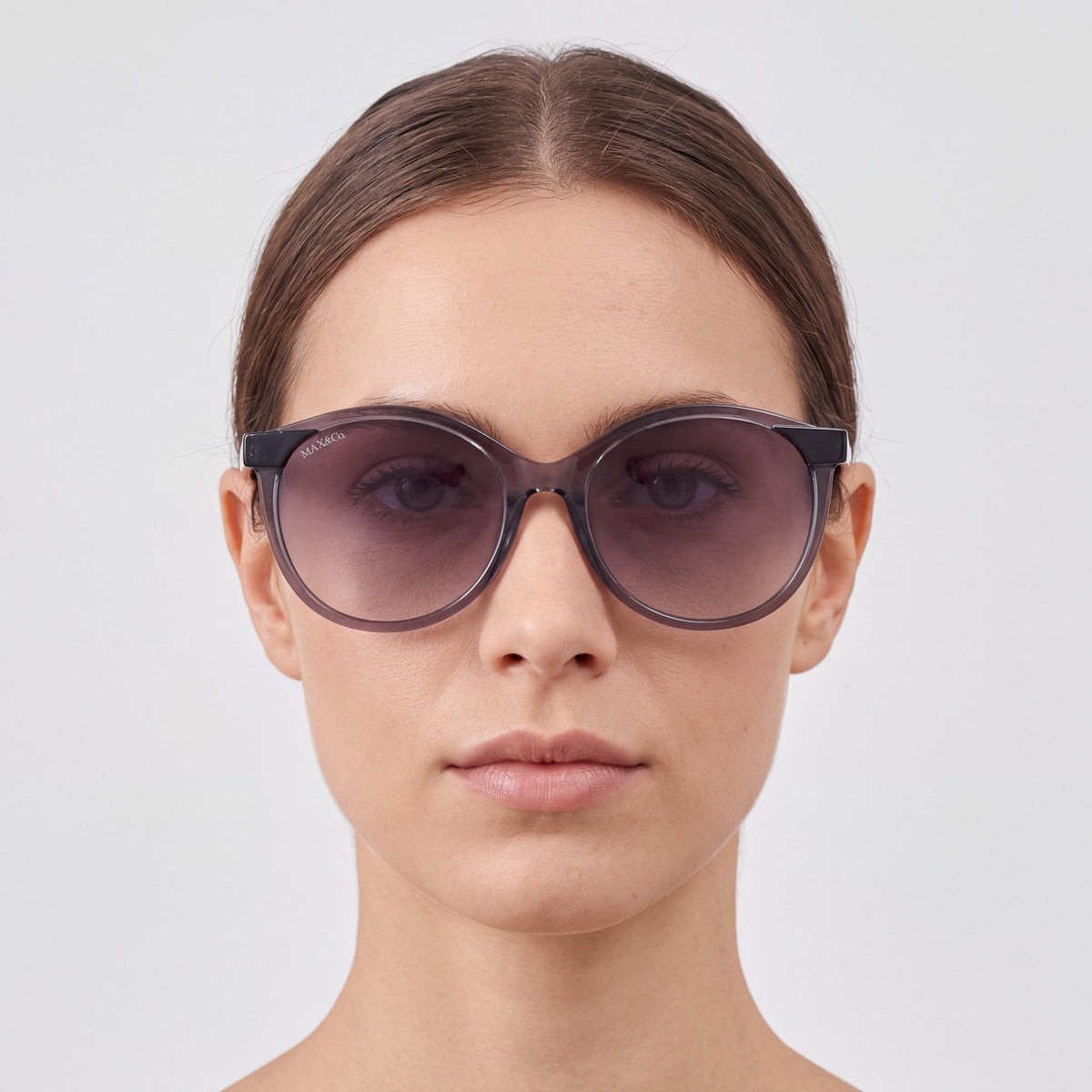 Gafas de sol Max & Co. para mujer, modernas, grises, inyectadas, con protección UV, no polarizadas, 55 mm, Photo 4