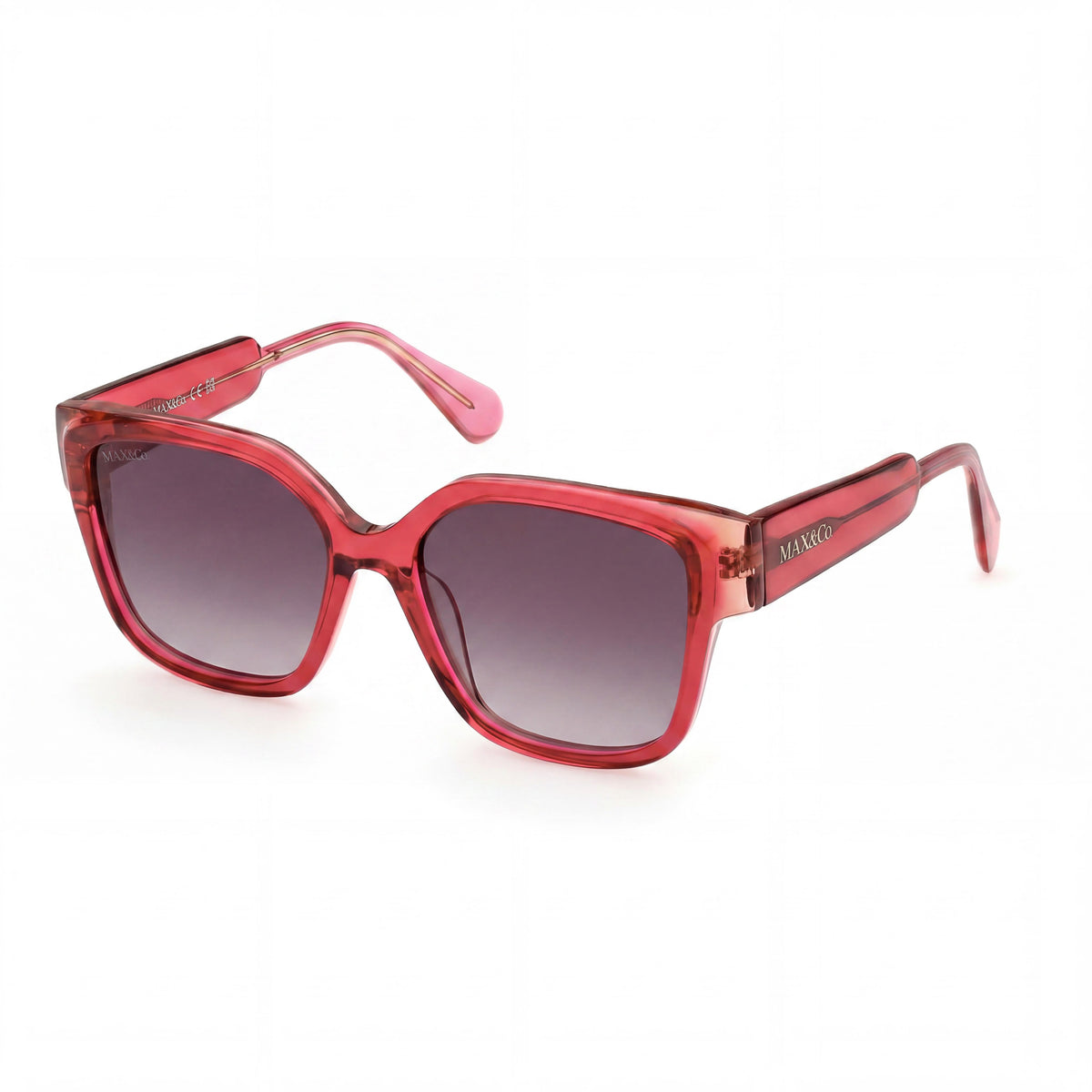 Max & Co. Modern Roze Rectangle Sunglasses for Women, 55mm, Photo 1