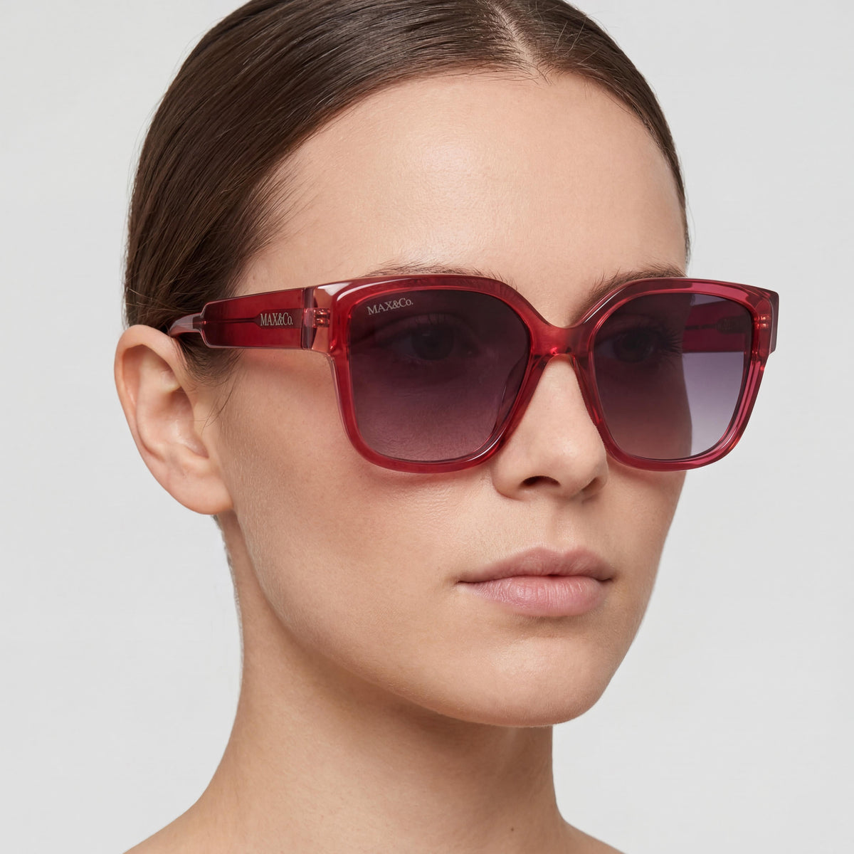 Max & Co. Modern Roze Rectangle Sunglasses for Women, 55mm, Photo 5