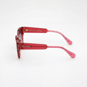 Max & Co. Modern Rectangle Sunglasses Women — side view, Non-Polarized Grey lens