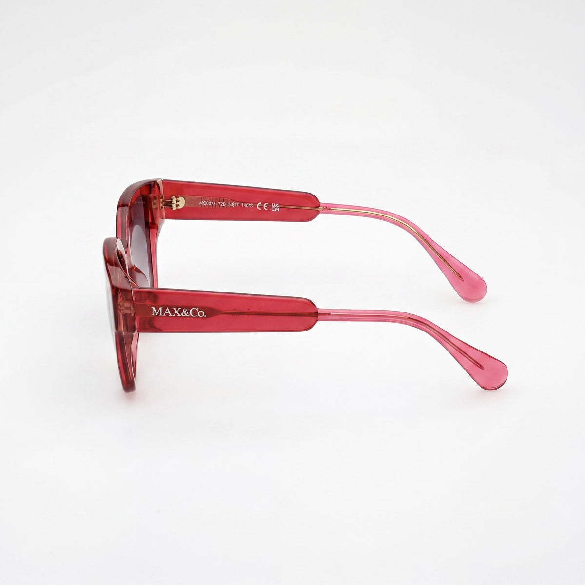Max & Co. Modern Roze Rectangle Sunglasses for Women, 55mm, Photo 3