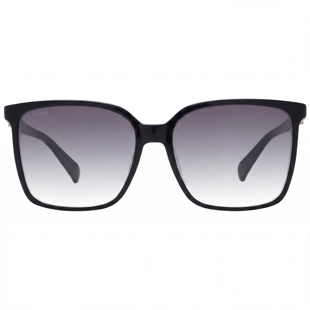 MaxMara MM0046 Shiny Black/Gradient Grey Square Sunglasses for Women, 57mm, Photo 2