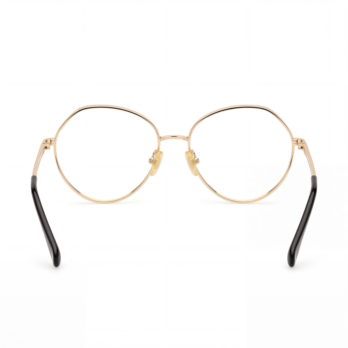 MaxMara Eyewear MM5139 Shiny Deep Gold Round Eyeglasses for Women, 56mm, Photo 3