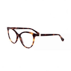 MaxMara Havana Cat Eye Eyeglasses for Women, Plastic frame