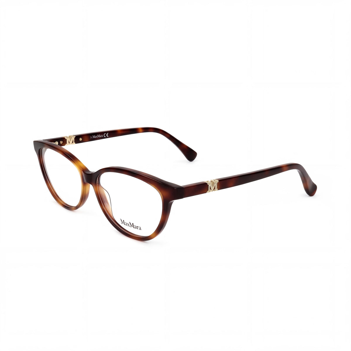 MaxMara Havana Oval Eyeglasses for Women, Plastic 54mm, Photo 1