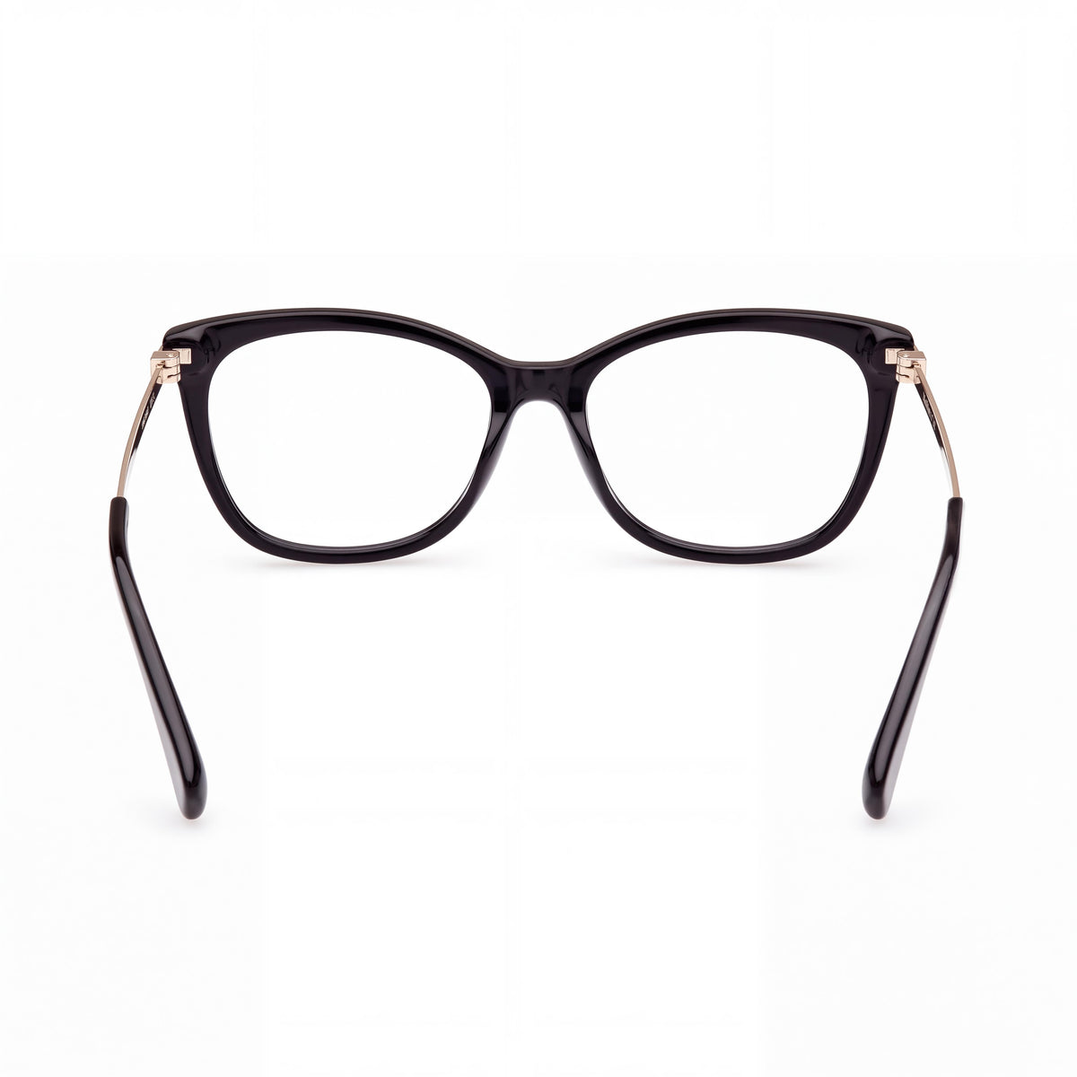 MaxMara MM 5070 001 Glossy Black Rectangle Eyeglasses for Men, 54mm, Photo 4