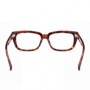 MaxMara MM 5112 Rectangle Eyeglasses Women — side view, Blonde Havana Plastic temples