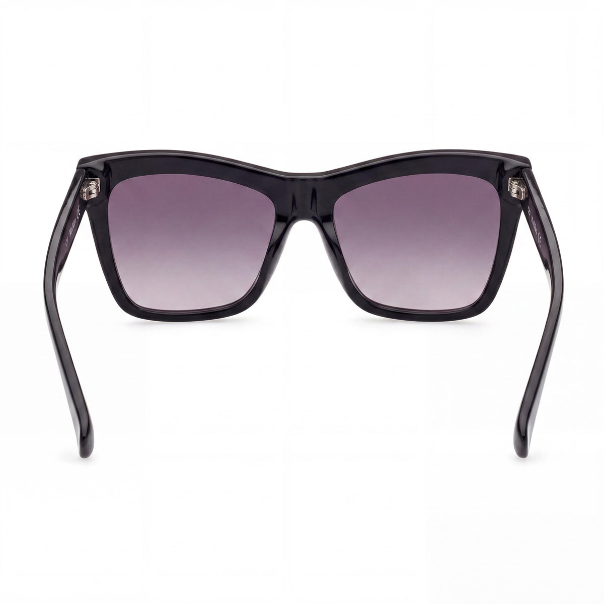 Gafas de sol unisex MaxMara Mm0008 Logo2 Cat Eye en negro brillante, 55 mm, Photo 3