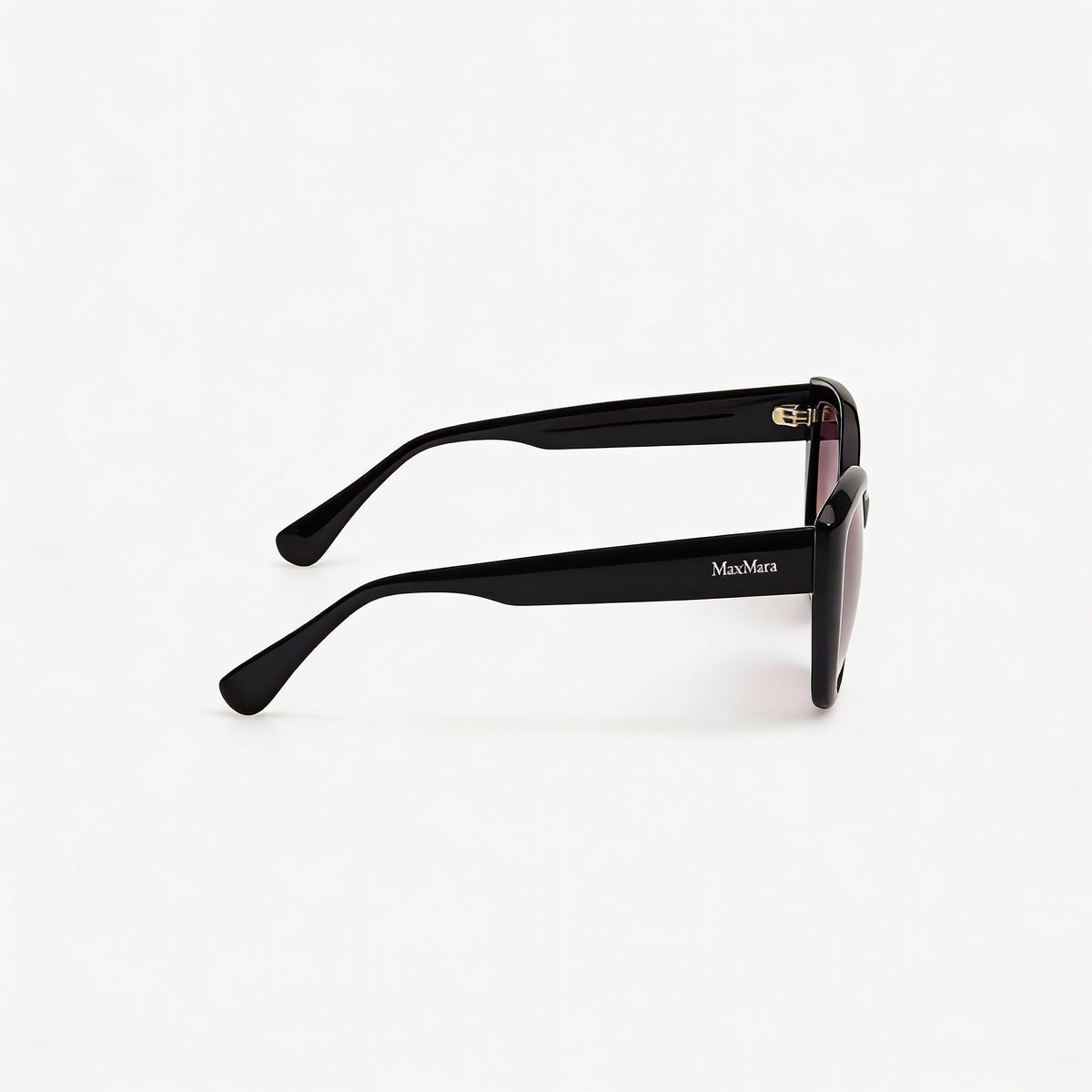 Gafas de sol MaxMara MM0040 negras brillantes tipo pantalla para mujer, 54mm, Photo 3