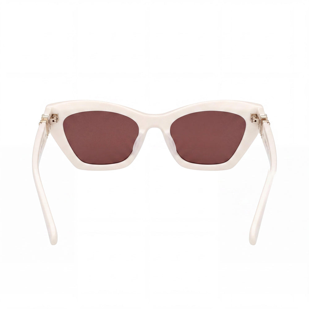 MaxMara MM0057 Cat Eye Sunglasses Women — side view, white lens
