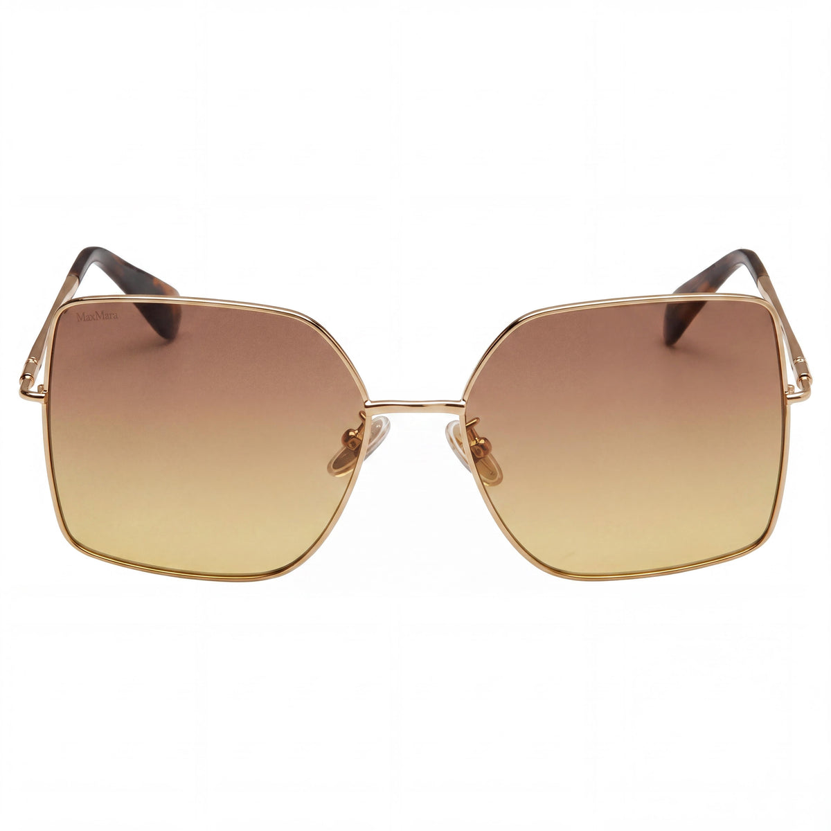MaxMara MM0062-H Shiny Deep Gold Square Sunglasses for Women, 59mm, Photo 2