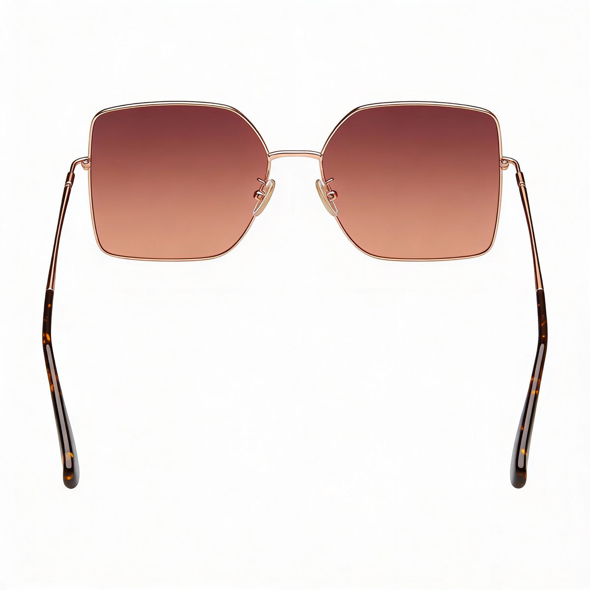 MaxMara MM0062-H Gafas de sol cuadradas marrón oscuro para mujer, 59 mm, Photo 3