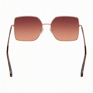 MaxMara MM0062-H Square Sunglasses Women — side view, Non-Polarized Gradient Brown lens