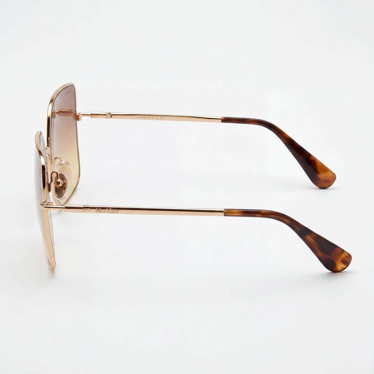 MaxMara MM0062-H Shiny Deep Gold Square Sunglasses for Women, 59mm, Photo 3