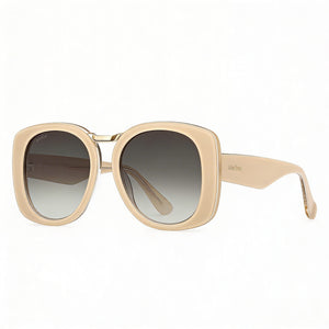 MaxMara Mm0092 Rectangle Sunglasses Unisex — side view, Non-Polarized Polycarbonate lens