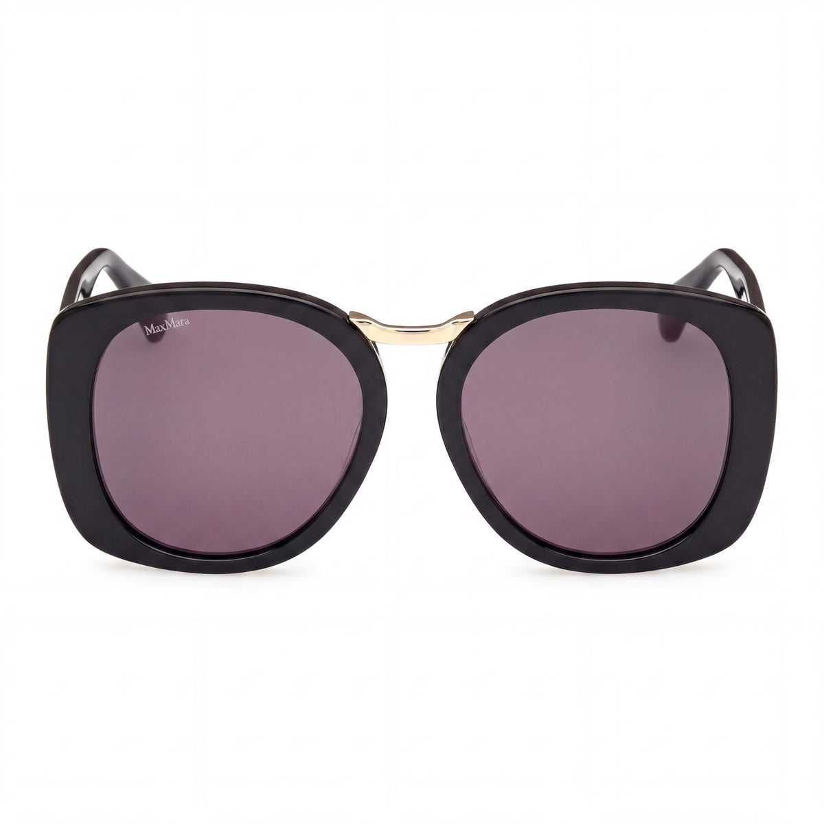 Gafas de Sol Redondas Unisex MaxMara Mm0092 Negro Brillante, 55mm, Photo 2