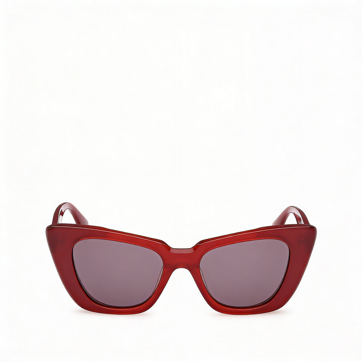 MaxMara Mm0099 Shiny Dark Red Cat Eye Sunglasses for Women, 50mm, Photo 2