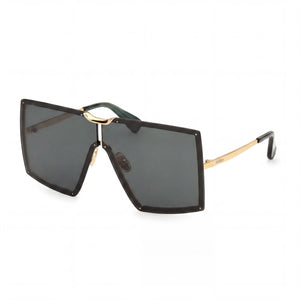 MaxMara Mm0117 Gold Aviator Sunglasses for Women, Clear lens