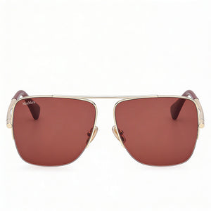 MaxMara Mm0121 Rectangle Sunglasses for Women — front view, Acetate frame