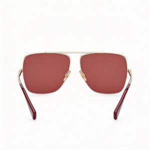 MaxMara Mm0121 Rectangle Sunglasses for Women — interior view, Non-Polarized lens detail