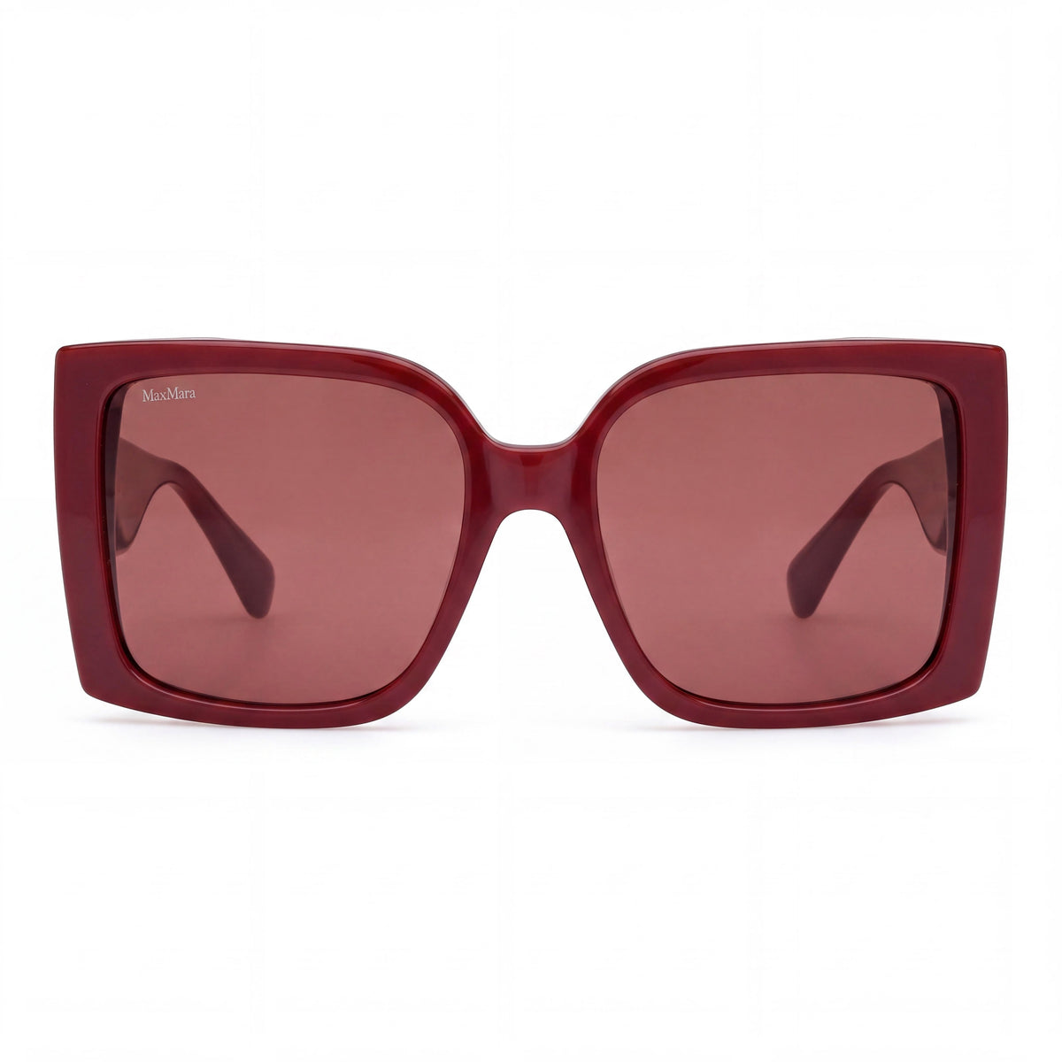 MaxMara Mm0131 Shiny Bordeaux Square Sunglasses for Women, 56mm, Photo 2