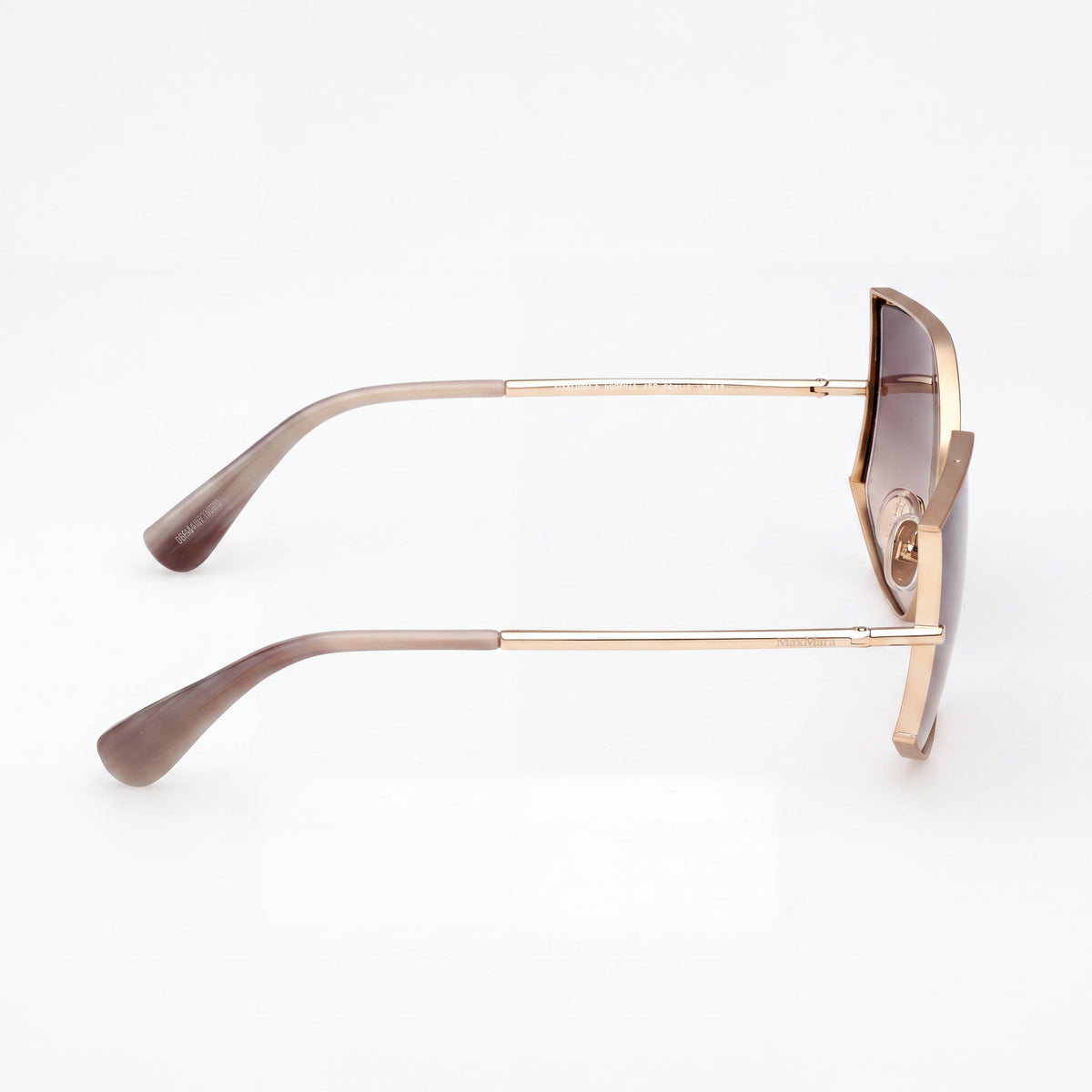 MaxMara Mm0142 Shiny Pale Gold Butterfly Sunglasses for Women, 59mm, Photo 2
