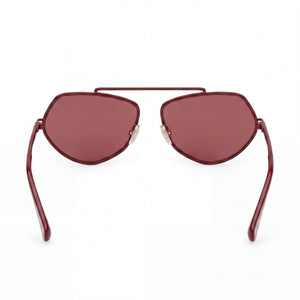 MaxMara MM0165 Aviator Sunglasses Women — side view, Non-Polarized Bordeaux lens