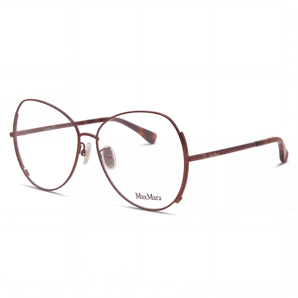 MaxMara MM5001-H Gold Butterfly Eyeglasses for Women, Metal frame