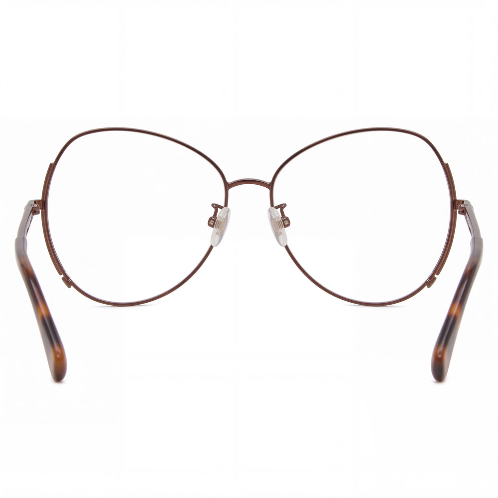 MaxMara MM5001-H Butterfly Eyeglasses Women — side view, Gold Metal temples