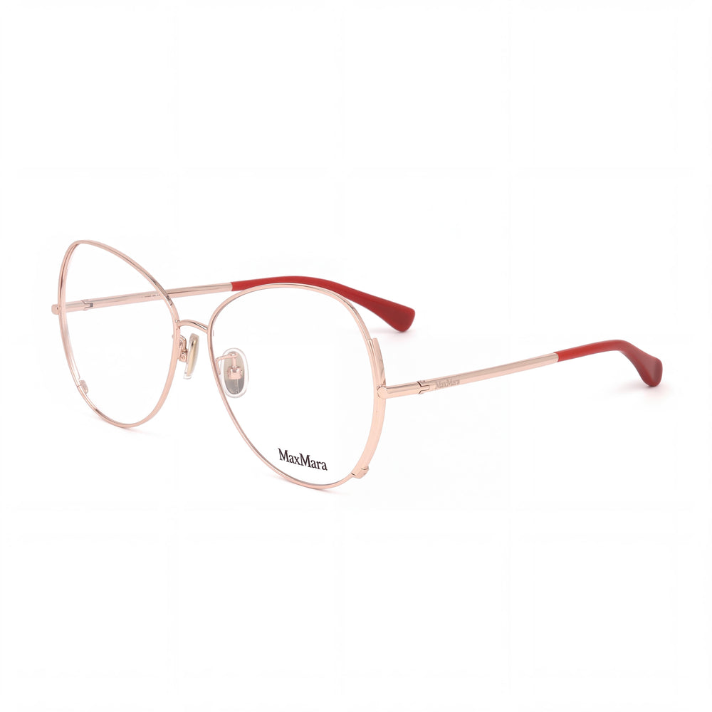 MaxMara MM5001-H Gold Oval Eyeglasses for Women, Metal frame