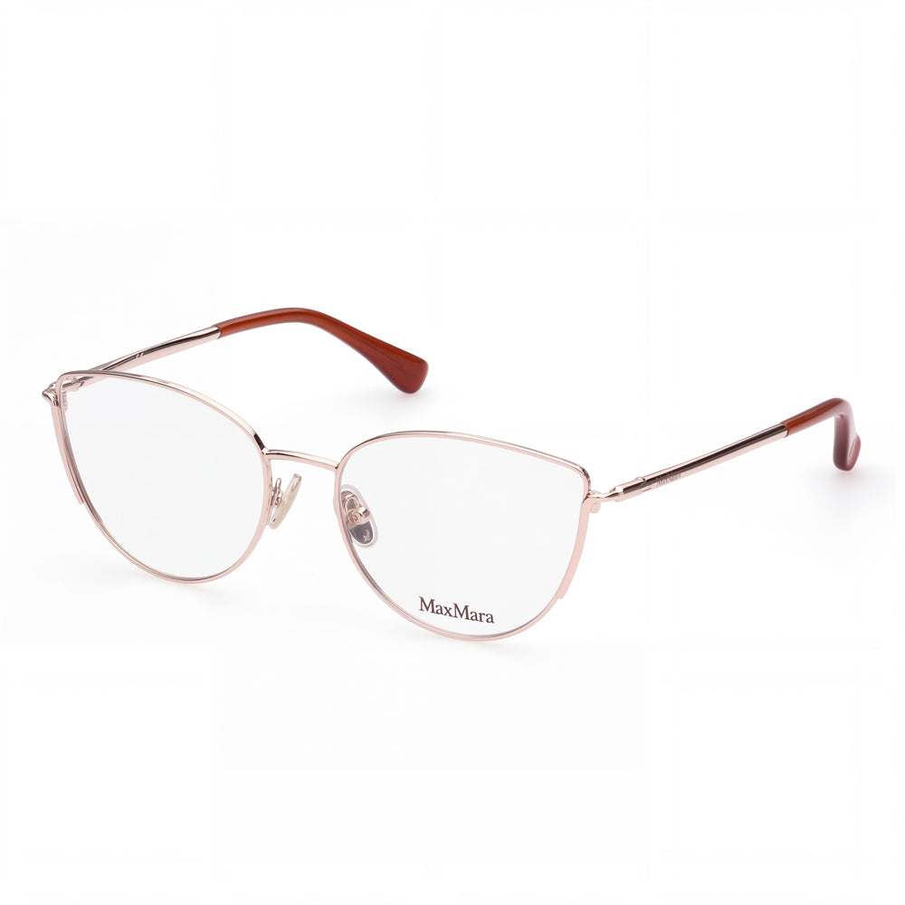 MaxMara Mm5002 Gold Cat Eye Eyeglasses for Women, Metal frame