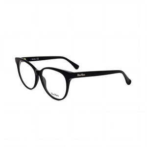 MaxMara MM5012 Black Oval Eyeglasses Unisex, Acetate frame